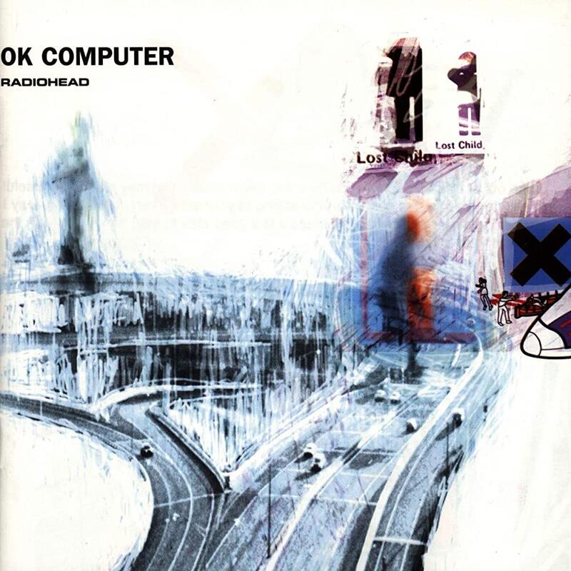 Albumcover 'Ok Computer' van de band Radiohead